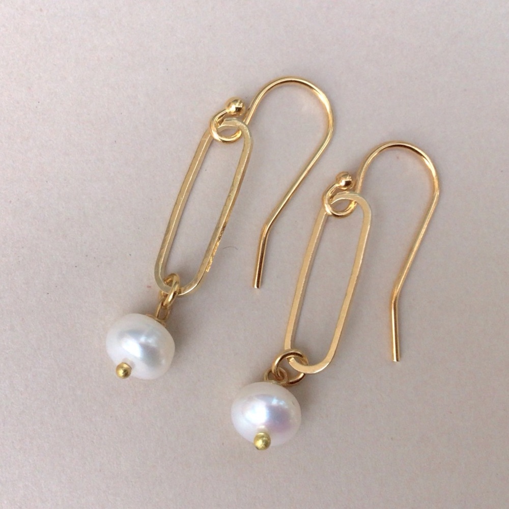Pearl Gold Plated Earrings Sundance Charm